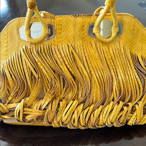 Yellow Fringe Handbag